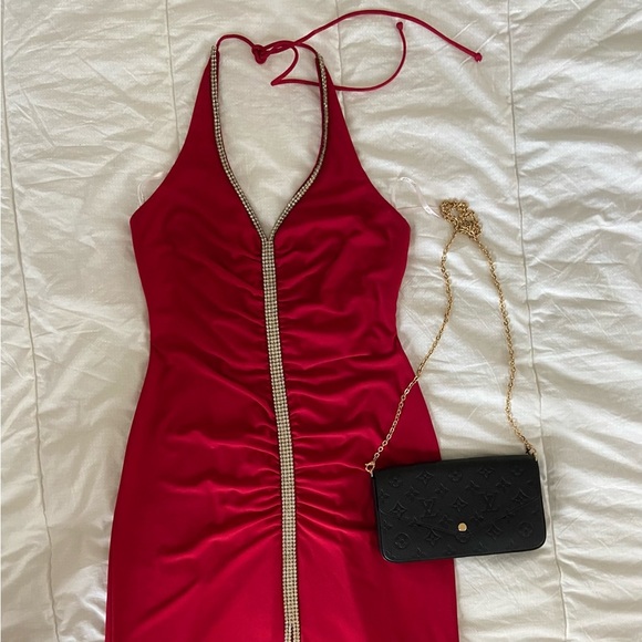 Betsy & Adam Red formal dress - holiday Christmas party - Picture 1 of 15